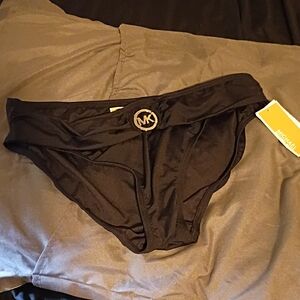 Michael Kors Men’s Black Logo Swim Trunks